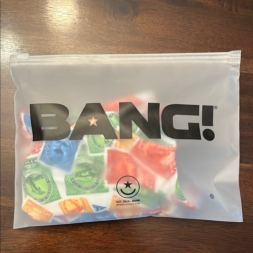 ⭐️🏳️‍🌈 BANG! Colorful Stamp Print Swim Briefs - Picture 6 of 8